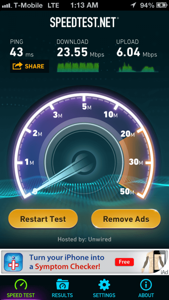 iPhone 5 on LTE at SF