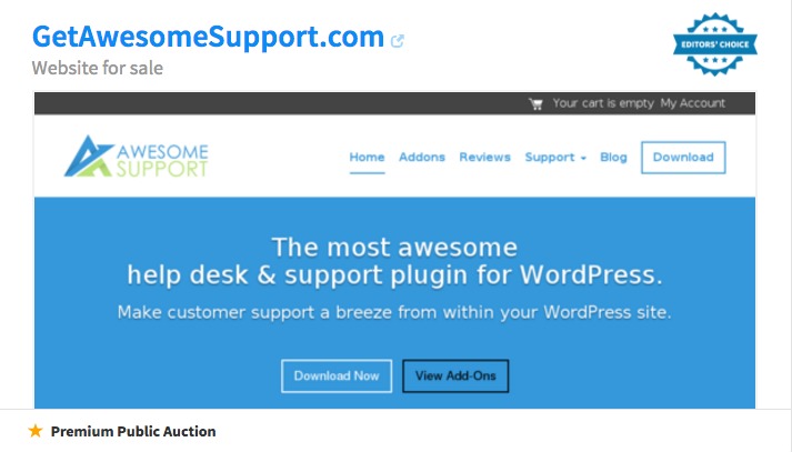GetAwesomeSupport.com Website for sale -1