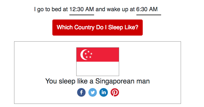 “You sleep like a Singaporean man!”